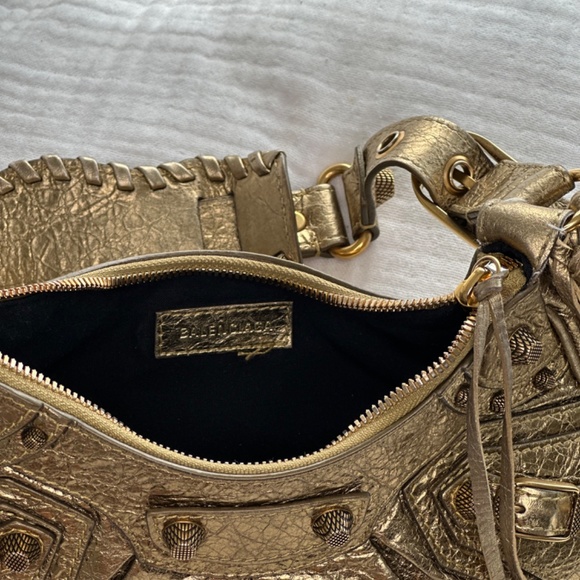 BALENCIAGA Cagole XS Studded Metallic Shoulder Bag - Picture 8 of 9